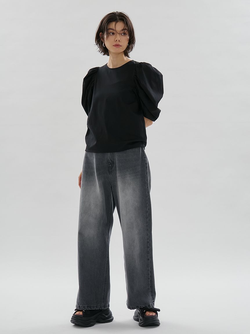emmi atelier「デザインスリーブTシャツ」|Tシャツ・カットソー|