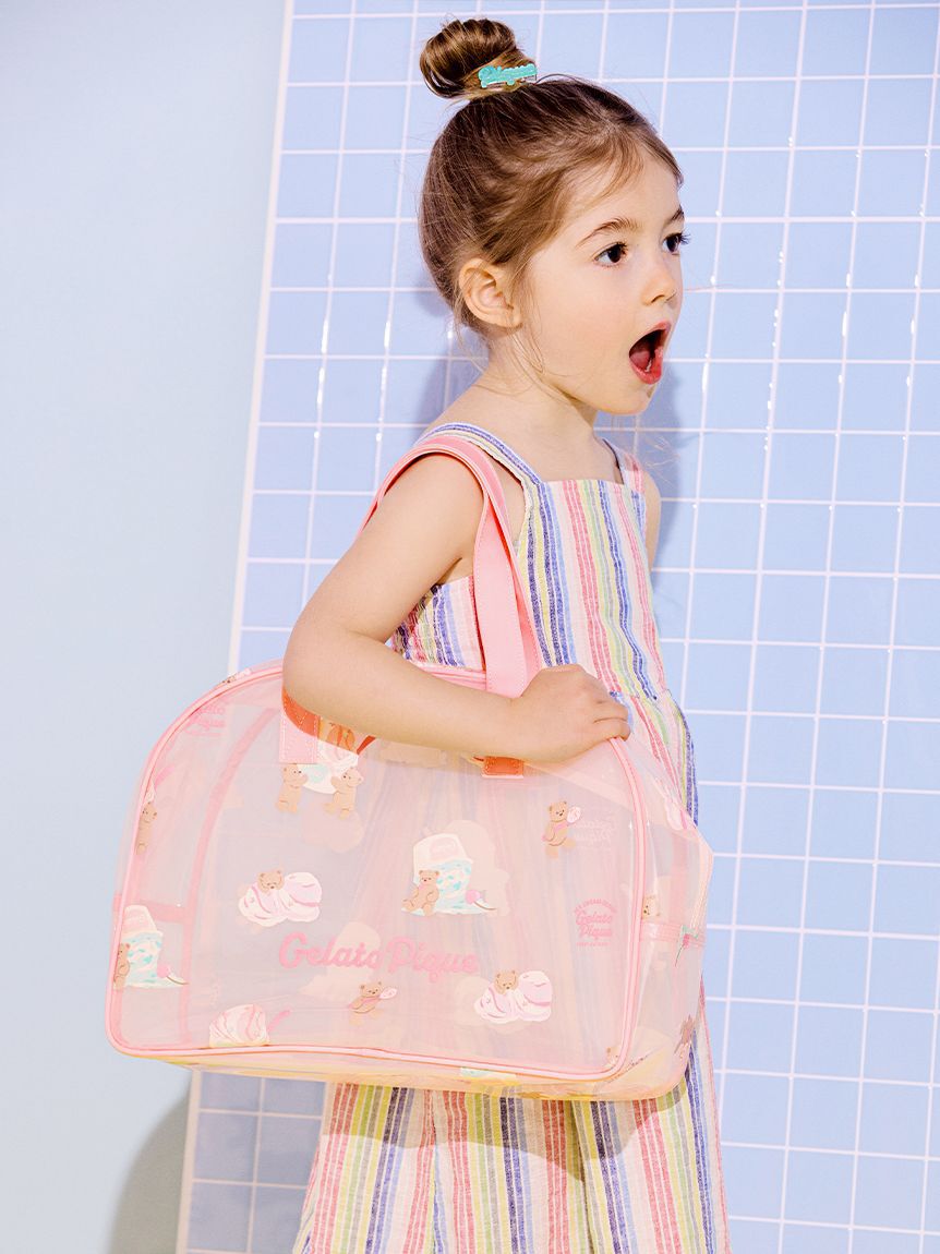 GELATO PIQUE KIDS & BABY「【KIDS】アイスクリームベア柄PVCプールバッグ」|トートバッグ|PNK
