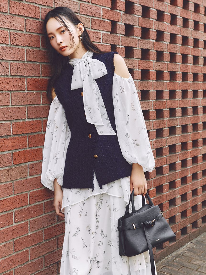 FRAY I.D「ツイードペプラムジレ」|ダウンベスト・ベスト|