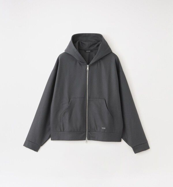  「メルトンジップアップパーカー」|ブルゾン・スタジャン|グレー