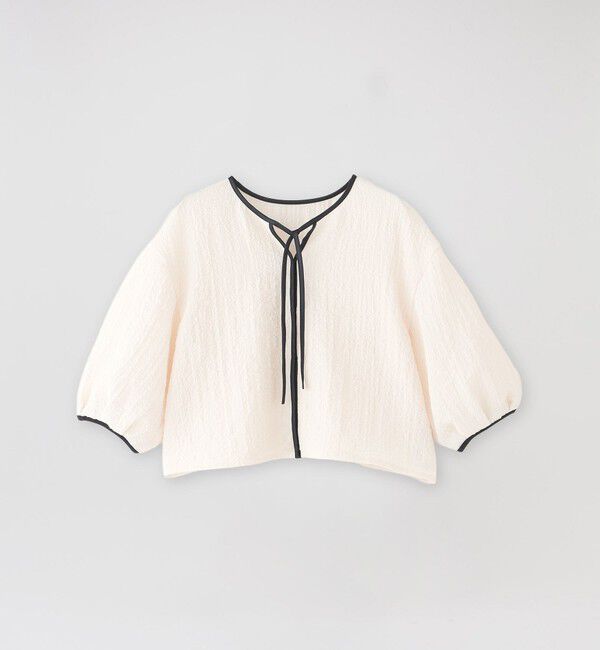  「ポコポコハーフスリーブブラウス」|シャツ・ブラウス|ホワイト