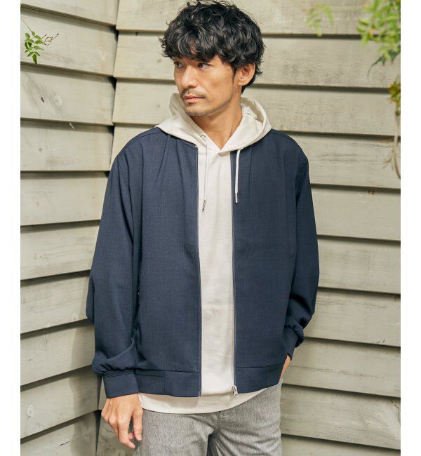ikka「イージーケアリネンライクブルゾン」|ブルゾン・スタジャン|