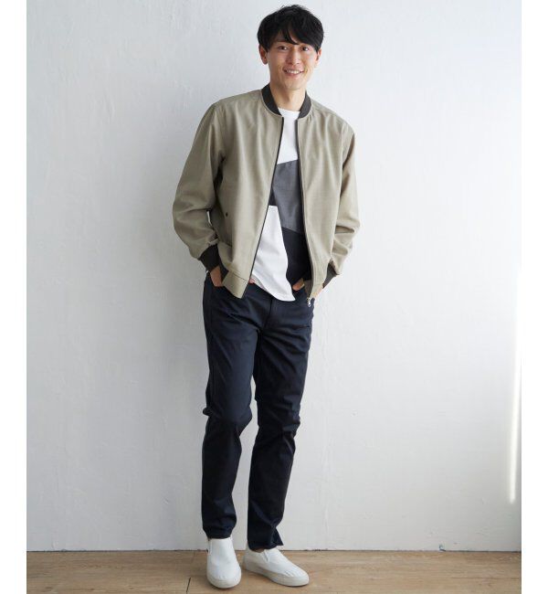 ikka「イージーケアリネンライクブルゾン」|ブルゾン・スタジャン|