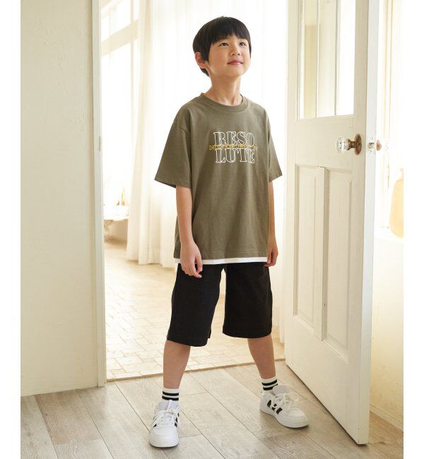 ikka kids「裾レイヤープリントアソートTシャツ（120~160cm）」|Tシャツ・カットソー|