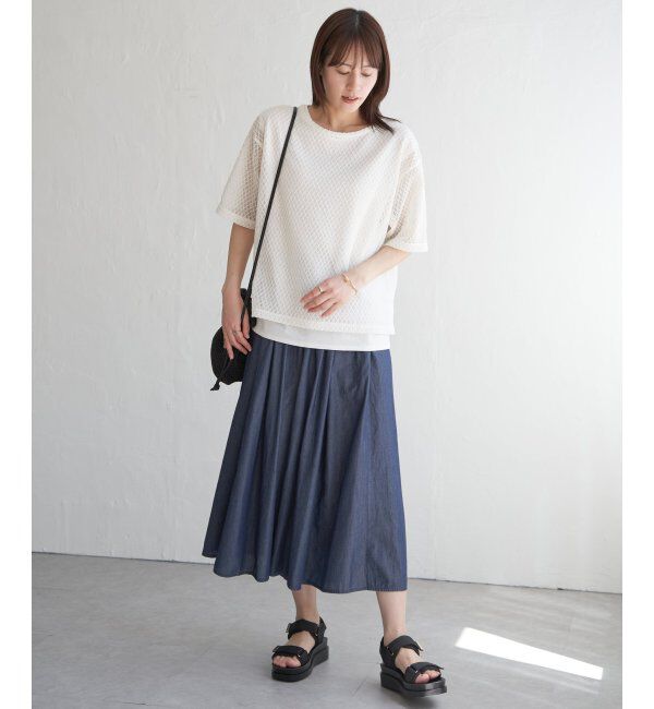 ikka「【親子おそろい】コットンボリュームペチ付きスカーチョ」|その他|