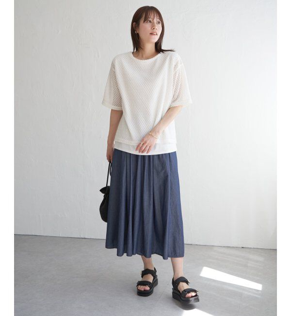 ikka「【親子おそろい】コットンボリュームペチ付きスカーチョ」|その他|