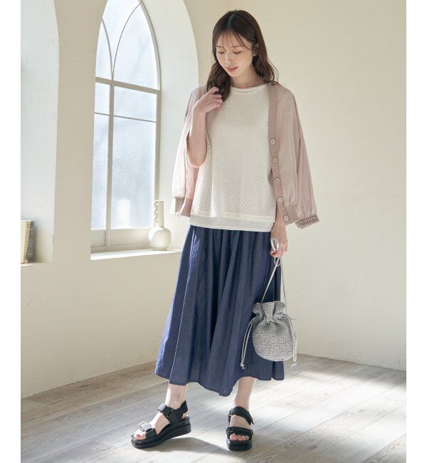 ikka「【親子おそろい】コットンボリュームペチ付きスカーチョ」|その他|