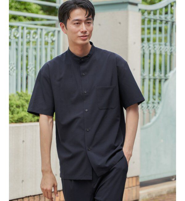 ikka「【セットアップ対応】Reflax(R) リラックスバンドカラーシャツ」|シャツ・ブラウス|