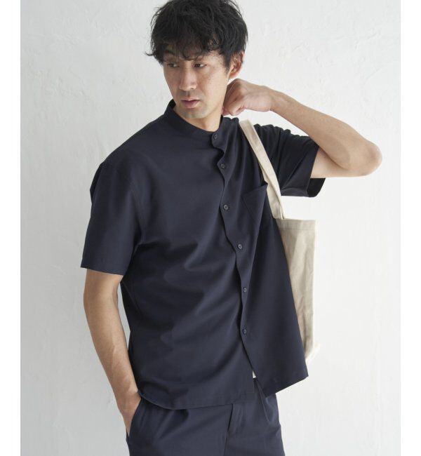 ikka「【セットアップ対応】Reflax(R) リラックスバンドカラーシャツ」|シャツ・ブラウス|