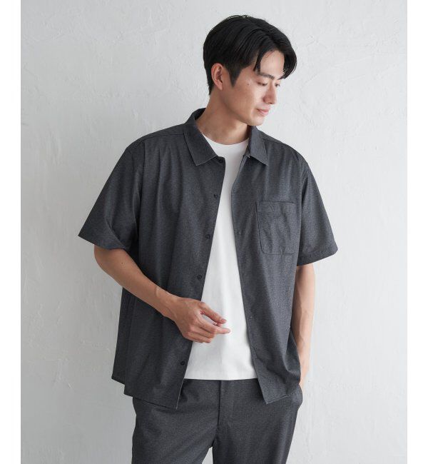 ikka「【吸水速乾／セットアップ対応】GOKU楽AIRレギュラーシャツ」|シャツ・ブラウス|グレー
