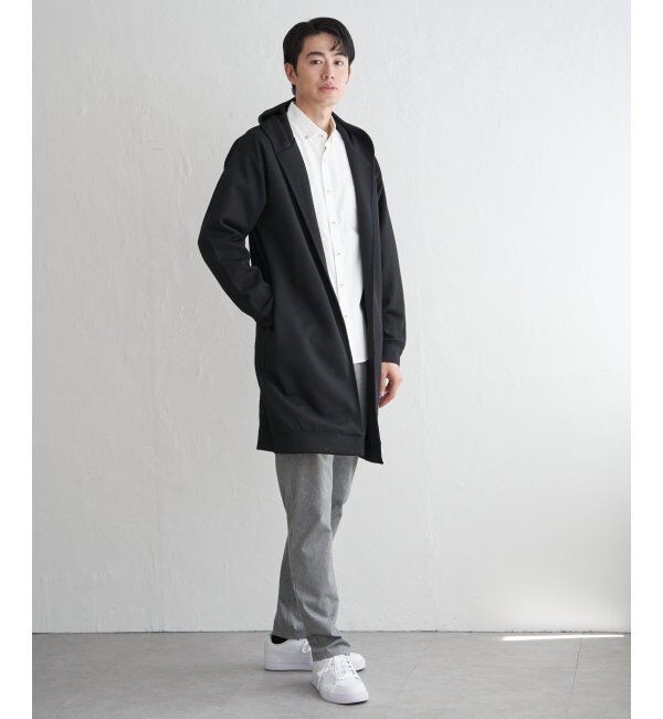 ikka「鹿の子ダンボールフーディガン」|カーディガン|