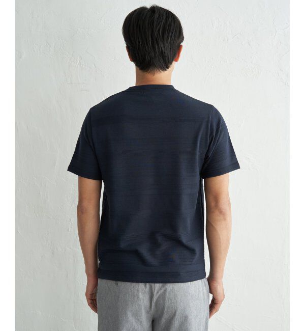 IKKA LOUNGE「冷感リップルボーダーT」|Tシャツ・カットソー|