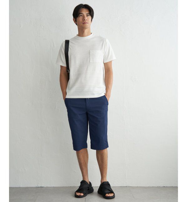 IKKA LOUNGE「冷感リップルボーダーT」|Tシャツ・カットソー|