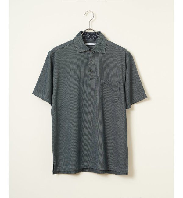 IKKA LOUNGE「【吸水速乾／イージーケア】アーバンドライ冷感コードレーンポロシャツ」|Tシャツ・カットソー|