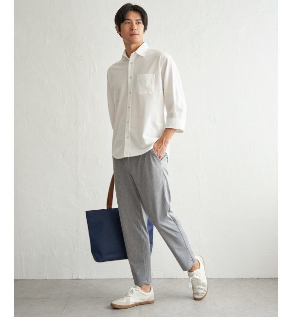 ikka「冷感鹿の子袖2wayスイスカラーシャツ」|シャツ・ブラウス|