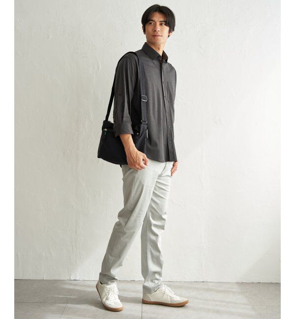 ikka「冷感鹿の子袖2wayスイスカラーシャツ」|シャツ・ブラウス|