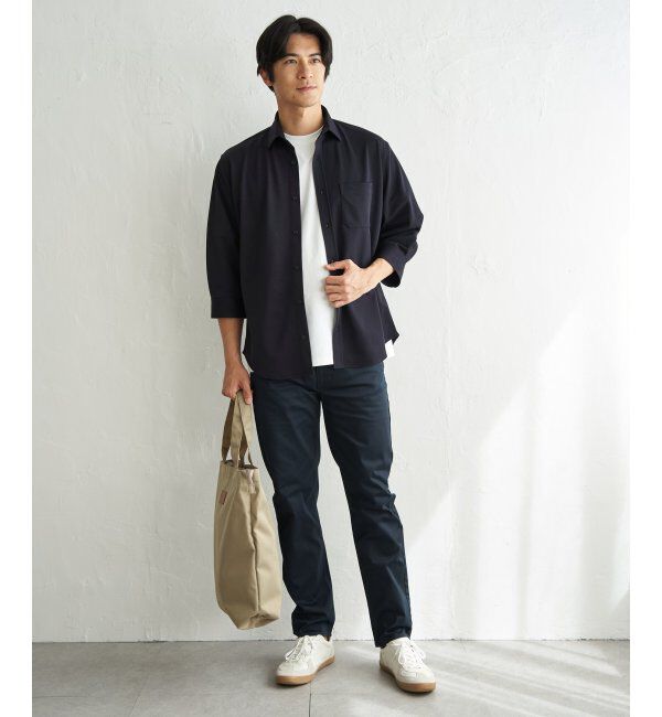 ikka「冷感鹿の子袖2wayスイスカラーシャツ」|シャツ・ブラウス|