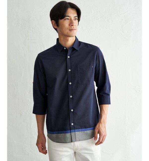 ikka「オックス袖2way裾切り替えシャツ」|シャツ・ブラウス|