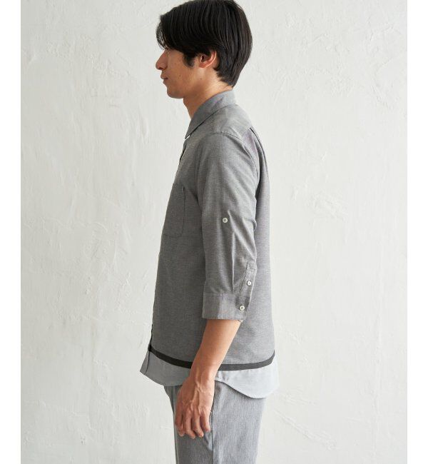 ikka「オックス袖2way裾切り替えシャツ」|シャツ・ブラウス|