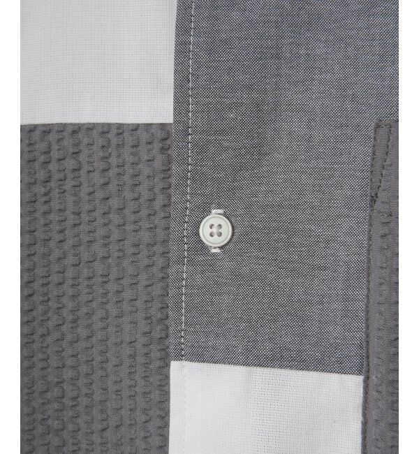 ikka「7分袖冷感ブロックスシャツ」|シャツ・ブラウス|