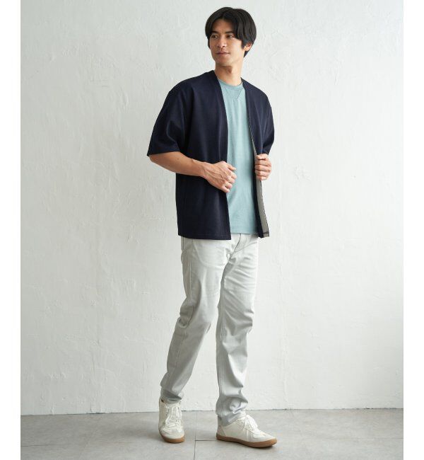 ikka「冷感DRY鹿の子5分袖カーディガン」|カーディガン|