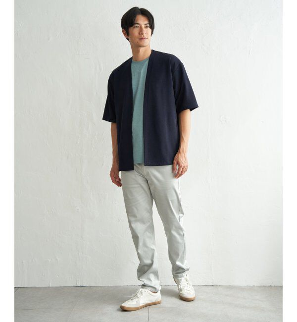 ikka「冷感DRY鹿の子5分袖カーディガン」|カーディガン|