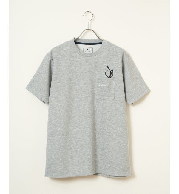 ikka「冷感ポンチメガネ刺繍ポケT」|Tシャツ・カットソー|