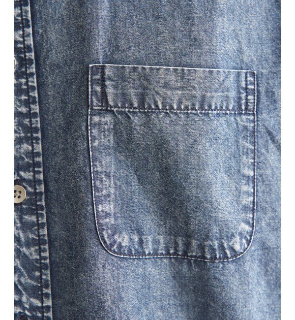 ikka「インディゴレイカンスイスカラーシャツ」|シャツ・ブラウス|