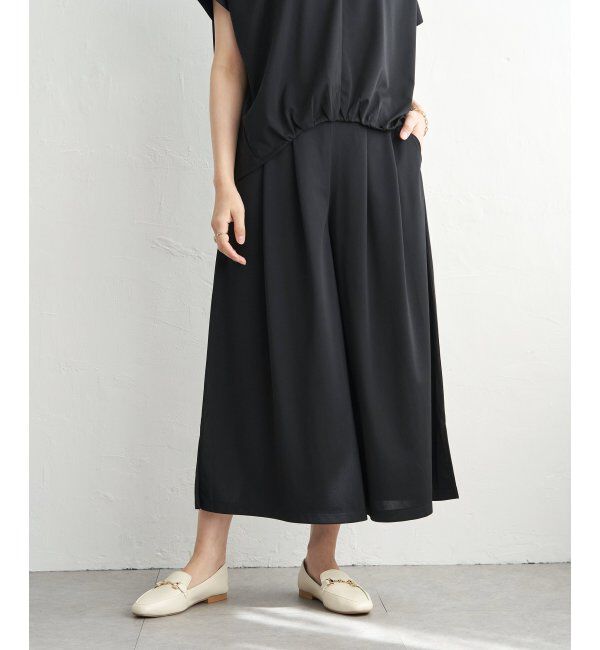 IKKA LOUNGE「【セットアップ対応】GOKU楽冷感スリットガウチョ」|その他|ブラック