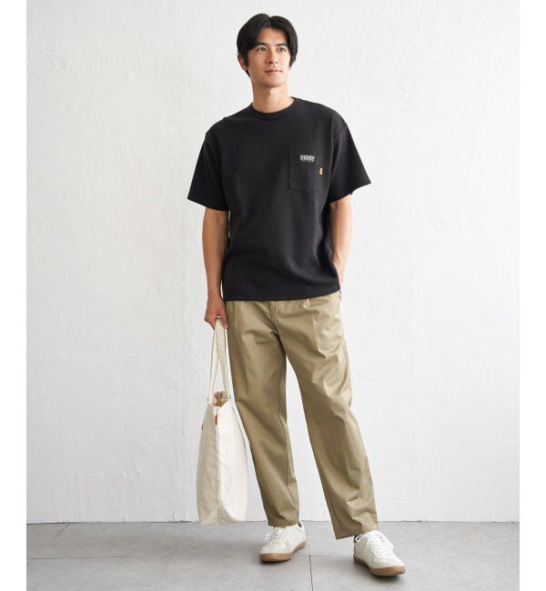 ikka「UNIVERSAL OVERALL ユニバーサルオーバーオール DAILYワンポイント刺繍Tシャツ」|Tシャツ・カットソー|