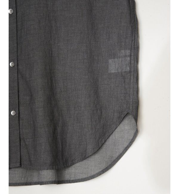 ikka「シアーデニム７分袖シャツ」|シャツ・ブラウス|