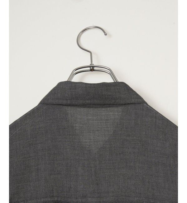 ikka「シアーデニム７分袖シャツ」|シャツ・ブラウス|