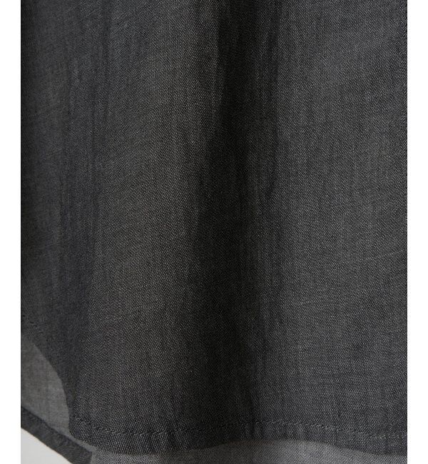 ikka「シアーデニム７分袖シャツ」|シャツ・ブラウス|