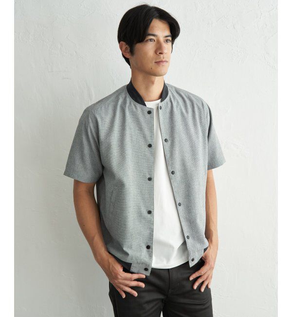 ikka「【イージーケア】半袖ブルゾン」|ブルゾン・スタジャン|