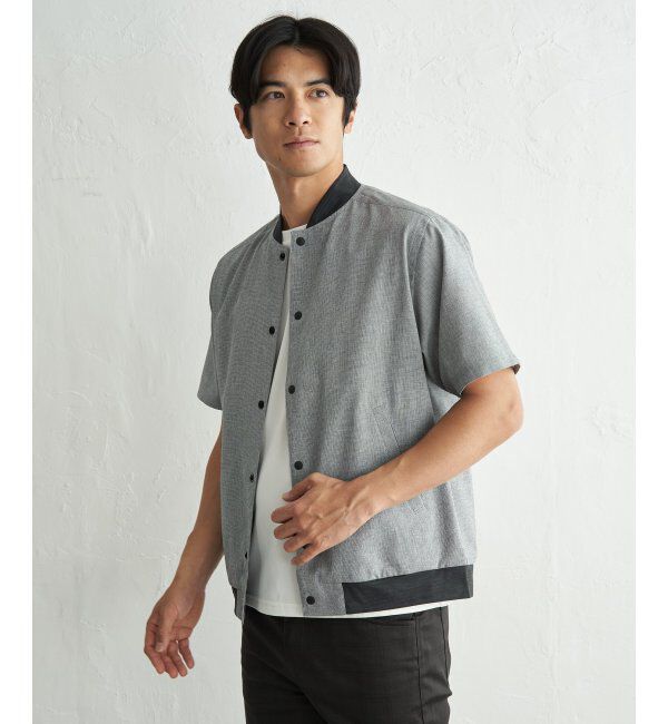 ikka「【イージーケア】半袖ブルゾン」|ブルゾン・スタジャン|