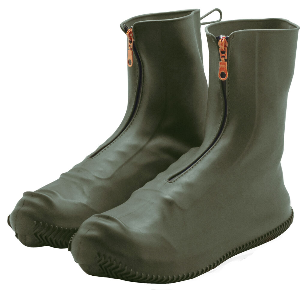 BACKYARD FAMILY「シューズカバー 防水 滑り止め 通販 シリコン ファスナー レインシューズ レインブーツ」|レインシューズ|グリーン1