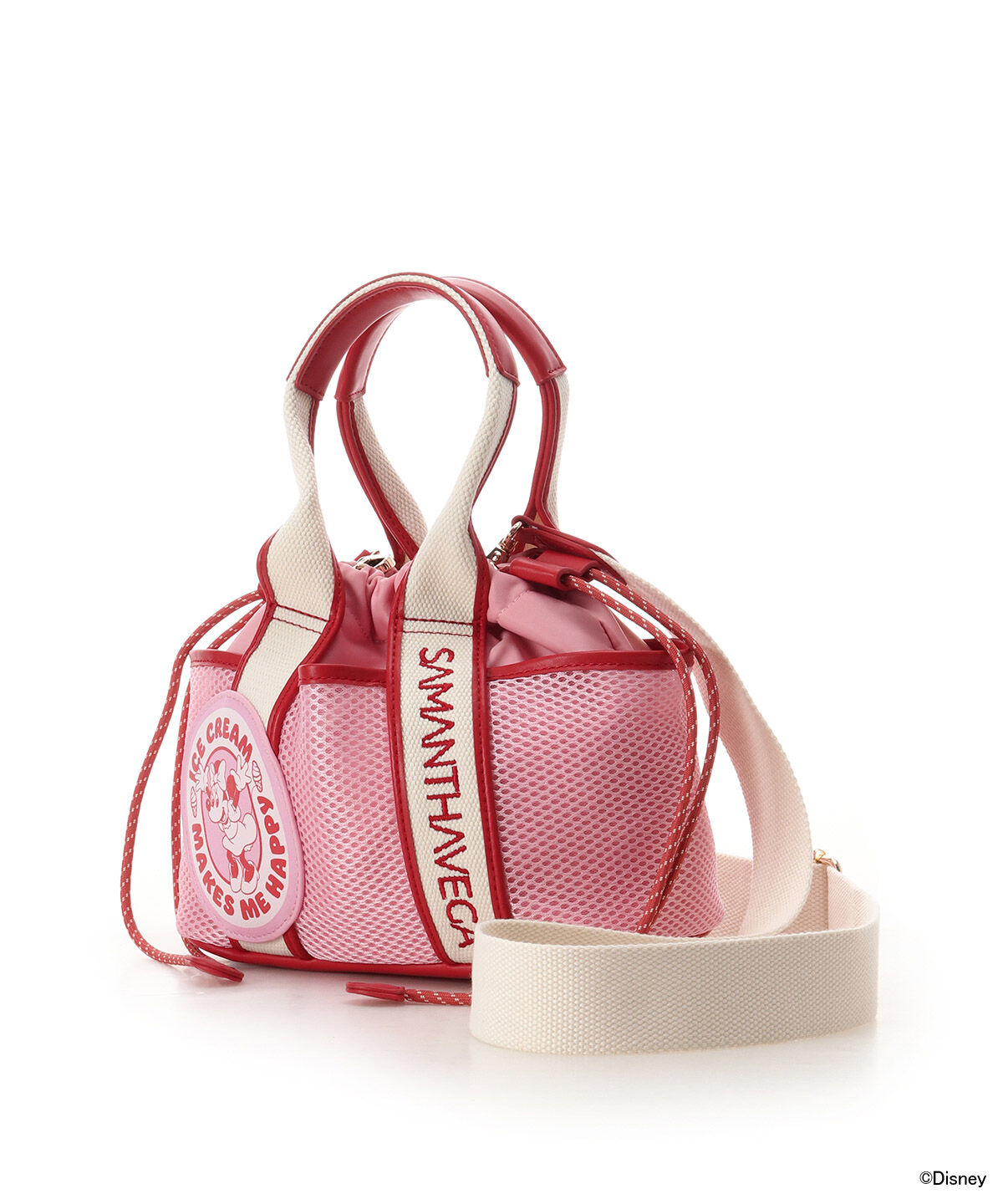 Samantha Vega「「ミッキーマウス＆フレンズ」ロゴテープハンドバッグ（ミニーマウス）」|ハンドバッグ|