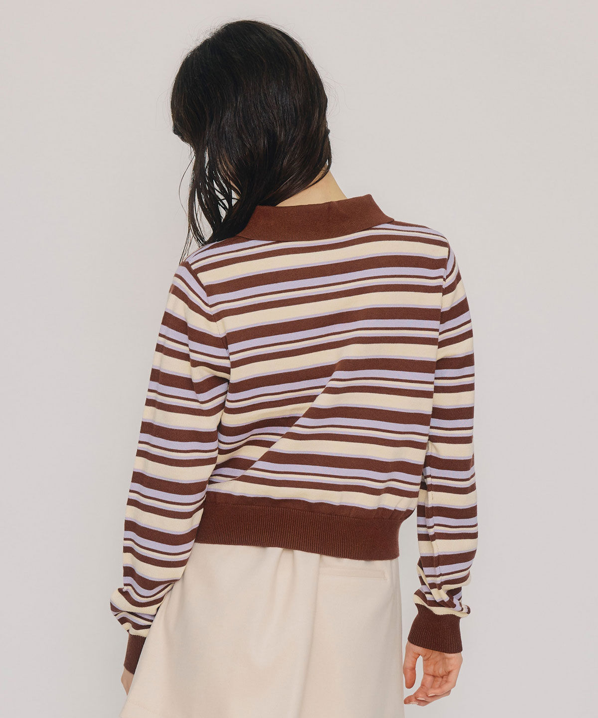 REDYAZEL「マルチボーダーロゴニットプルオーバー」|ニット・セーター|