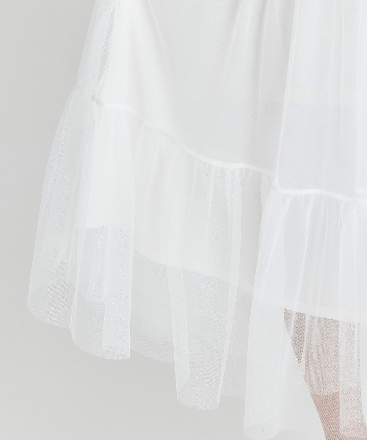 REDYAZEL「ポロニットチュールティアードドッキングロングワンピース」|ワンピース|