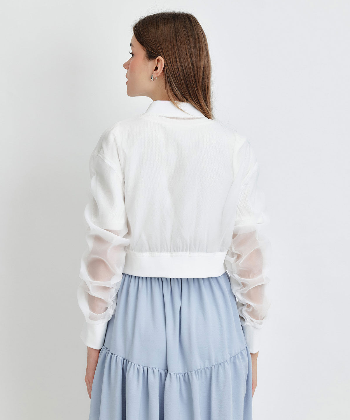 REDYAZEL「ギャザーシアーショートブルゾン」|ブルゾン・スタジャン|