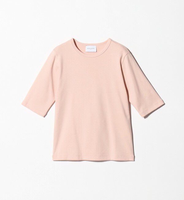 UNITED ARROWS「５分袖 コットン フライス Tシャツ」|Tシャツ・カットソー|LT.PINK