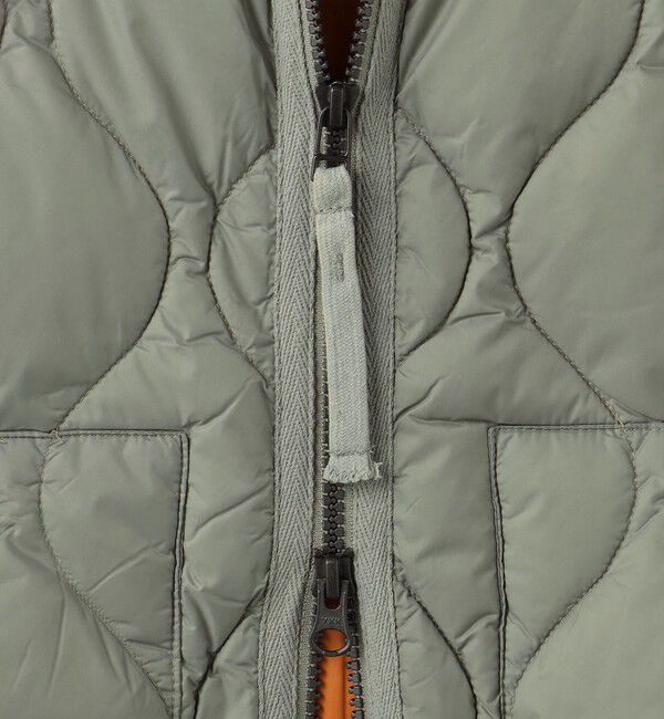 UNITED ARROWS green label relaxing「＜TAION＞ミリタリー Vネック ダブルジップ ダウンベスト」|ダウンベスト・ベスト|