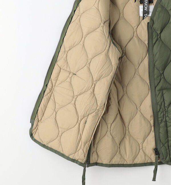 UNITED ARROWS green label relaxing「＜TAION＞ミリタリー Vネック ダブルジップ ダウンベスト」|ダウンベスト・ベスト|