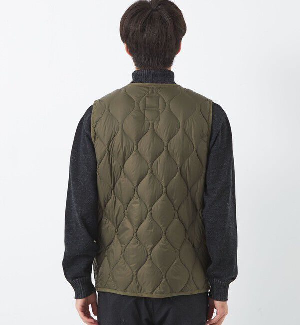 UNITED ARROWS green label relaxing「＜TAION＞ミリタリー Vネック ダブルジップ ダウンベスト」|ダウンベスト・ベスト|