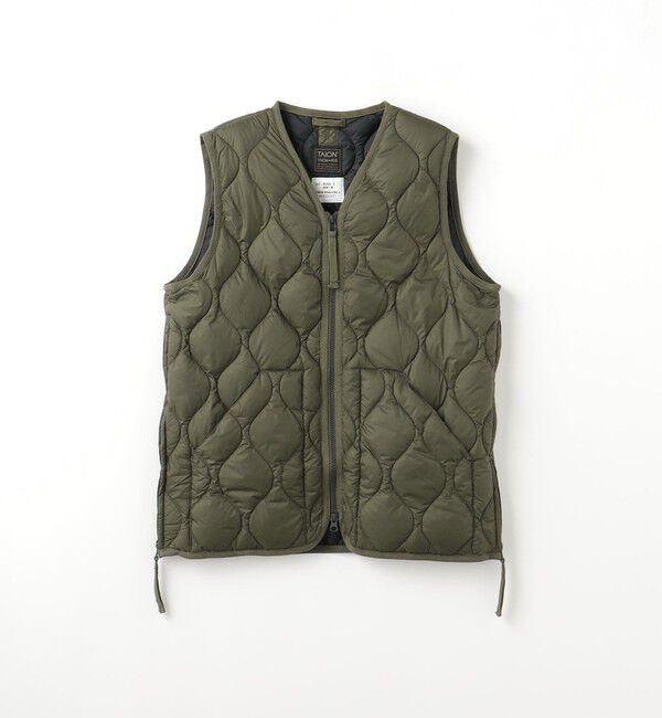UNITED ARROWS green label relaxing「＜TAION＞ミリタリー Vネック ダブルジップ ダウンベスト」|ダウンベスト・ベスト|