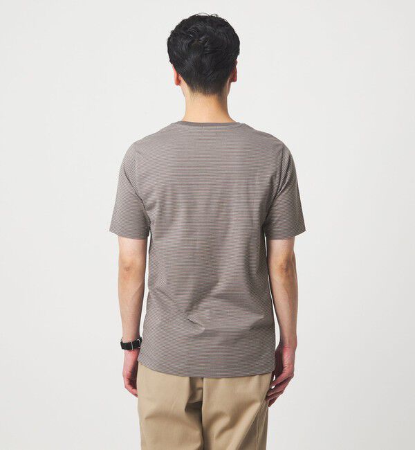 UNITED ARROWS green label relaxing「LONG FIBER COTTON ボーダー クルーネック 半袖 Tシャツ」|Tシャツ・カットソー|
