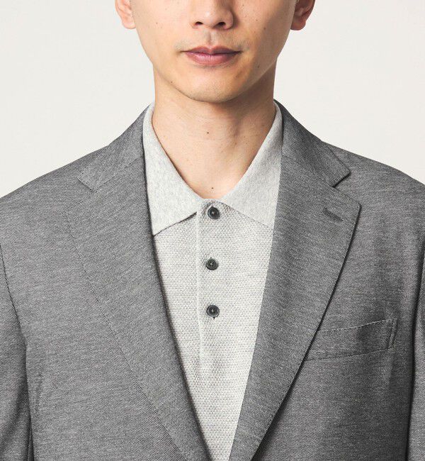 UNITED ARROWS green label relaxing「ポリエステル ジャージ カノコ 2B ジャケット -ウォッシャブル・ストレッチ・吸水速乾-」|テーラードジャケット|