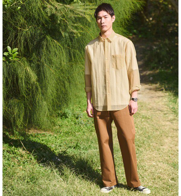 UNITED ARROWS green label relaxing「ナイロン シアー リップストップ 長袖 ジャストルーズ シャツ」|シャツ・ブラウス|