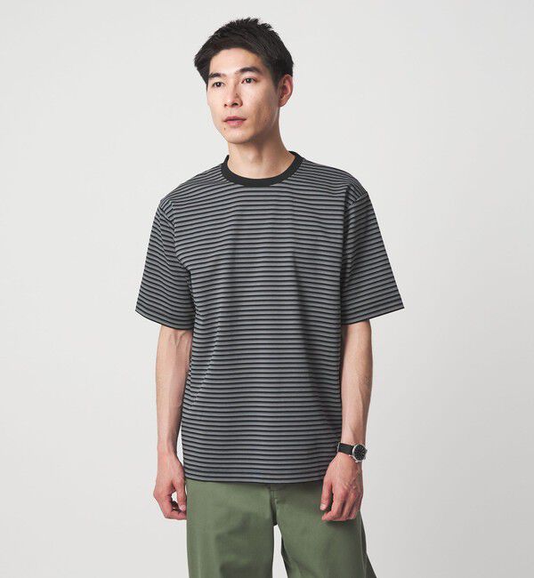 UNITED ARROWS green label relaxing「ポンチ ボーダー クルーネック 半袖 Tシャツ カットソー」|Tシャツ・カットソー|