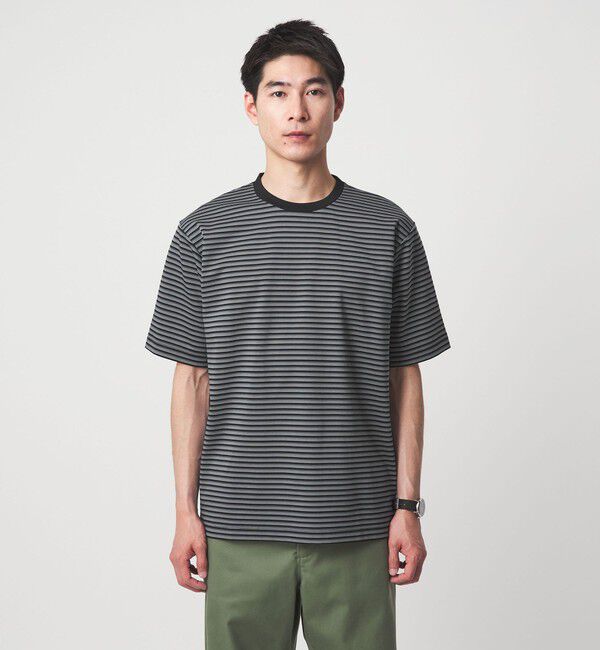 UNITED ARROWS green label relaxing「ポンチ ボーダー クルーネック 半袖 Tシャツ カットソー」|Tシャツ・カットソー|
